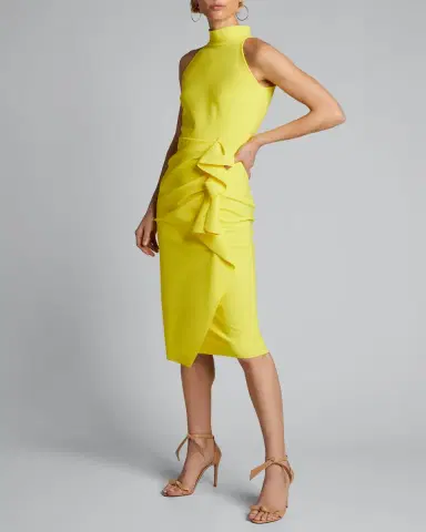 Chiara Boni La Petite Robe Sleeveless Halter Ruched Dress | Thumbnail 3 Chiara Boni La Petite Robe Sleeveless Halter Ruched Dress | Thumbnail 3