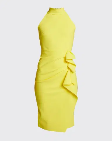 Chiara Boni La Petite Robe Sleeveless Halter Ruched Dress | Thumbnail 5 Chiara Boni La Petite Robe Sleeveless Halter Ruched Dress | Thumbnail 5