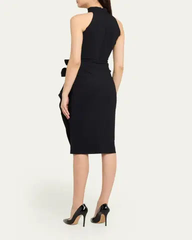 Chiara Boni La Petite Robe Sleeveless Halter Ruched Dress | Thumbnail 7 Chiara Boni La Petite Robe Sleeveless Halter Ruched Dress | Thumbnail 7
