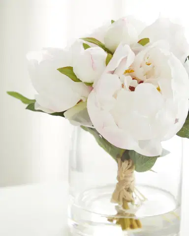 T & C Floral Company Fresh Cut Peonies Faux Floral Arrangement in Glass Jar - 9" | Thumbnail 2 T & C Floral Company Fresh Cut Peonies Faux Floral Arrangement in Glass Jar - 9" | Thumbnail 2
