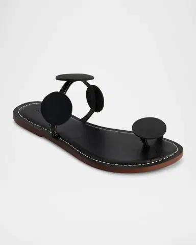 Bernardo New Moon Circle Leather Flat Sandals | Thumbnail 4 Bernardo New Moon Circle Leather Flat Sandals | Thumbnail 4