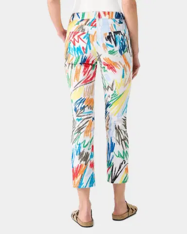 Akris punto Maru Scribble-Print Cropped Slim-Fit Pants | Thumbnail 3 Akris punto Maru Scribble-Print Cropped Slim-Fit Pants | Thumbnail 3