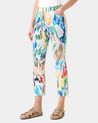 Akris punto Maru Scribble-Print Cropped Slim-Fit Pants | Thumbnail 4 Akris punto Maru Scribble-Print Cropped Slim-Fit Pants | Thumbnail 4
