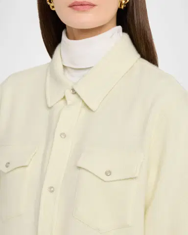 God 's True Cashmere Porcelain Solid Cashmere Flannel Shirt | Thumbnail 5 God 's True Cashmere Porcelain Solid Cashmere Flannel Shirt | Thumbnail 5
