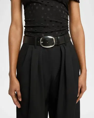 Isabel Marant Dara Large Buckle Leather Belt | Thumbnail 2 Isabel Marant Dara Large Buckle Leather Belt | Thumbnail 2