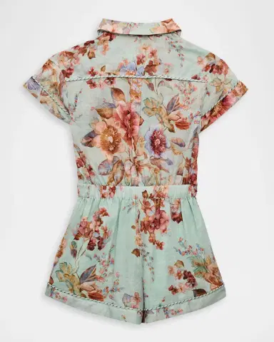 Zimmermann Girl 's Awaken Floral-Print Romper, Size 1-12 | Thumbnail 2 Zimmermann Girl 's Awaken Floral-Print Romper, Size 1-12 | Thumbnail 2