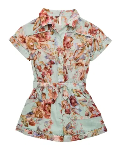Zimmermann Girl 's Awaken Floral-Print Romper, Size 1-12 | Thumbnail 1 Zimmermann Girl 's Awaken Floral-Print Romper, Size 1-12 | Thumbnail 1