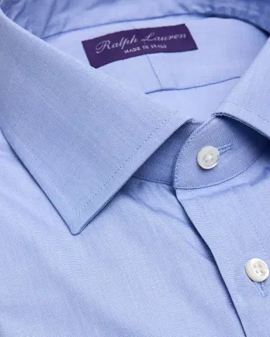 Ralph Lauren Purple Label Men 's End-On-End Cotton Dress Shirt | Thumbnail 2 Ralph Lauren Purple Label Men 's End-On-End Cotton Dress Shirt | Thumbnail 2