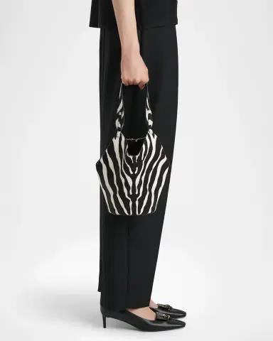 Khaite Lotus Mini Zebra-Print Calf Hair and Leather Top-Handle Bag | Thumbnail 2 Khaite Lotus Mini Zebra-Print Calf Hair and Leather Top-Handle Bag | Thumbnail 2