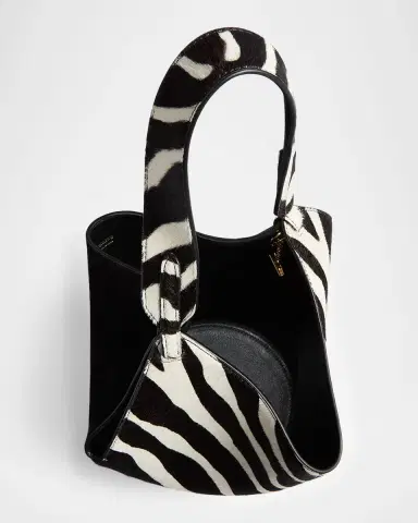 Khaite Lotus Mini Zebra-Print Calf Hair and Leather Top-Handle Bag | Thumbnail 4 Khaite Lotus Mini Zebra-Print Calf Hair and Leather Top-Handle Bag | Thumbnail 4