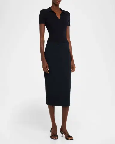 Max Mara Stretch Wool Midi Pencil Skirt | Thumbnail 2 Max Mara Stretch Wool Midi Pencil Skirt | Thumbnail 2