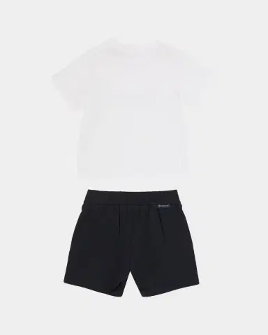 Moncler Boy 's Logo-Print T-Shirt & Shorts Set, Size 3M-3 | Thumbnail 4 Moncler Boy 's Logo-Print T-Shirt & Shorts Set, Size 3M-3 | Thumbnail 4