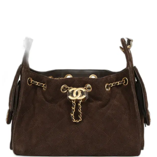 Chanel Mini 25 Hobo Bag Dark Brown Suede Antique Gold Hardware Chanel Mini 25 Hobo Bag Dark Brown Suede Antique Gold Hardware