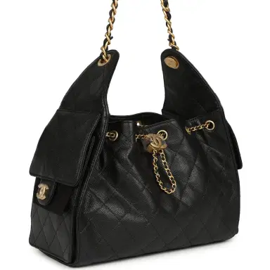 Chanel Chanel Small 25 Hobo Bag Black Caviar Antique Gold Hardware | Thumbnail 2 Chanel Chanel Small 25 Hobo Bag Black Caviar Antique Gold Hardware | Thumbnail 2