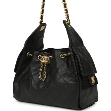 Chanel Chanel Small 25 Hobo Bag Black Caviar Antique Gold Hardware | Thumbnail 3 Chanel Chanel Small 25 Hobo Bag Black Caviar Antique Gold Hardware | Thumbnail 3