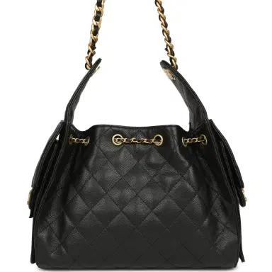 Chanel Chanel Small 25 Hobo Bag Black Caviar Antique Gold Hardware | Thumbnail 5 Chanel Chanel Small 25 Hobo Bag Black Caviar Antique Gold Hardware | Thumbnail 5