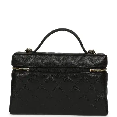Chanel Chanel Top Handle Long Vanity Case with Chain Black Shiny Caviar Light Gold Hardware | Thumbnail 5 Chanel Chanel Top Handle Long Vanity Case with Chain Black Shiny Caviar Light Gold Hardware | Thumbnail 5