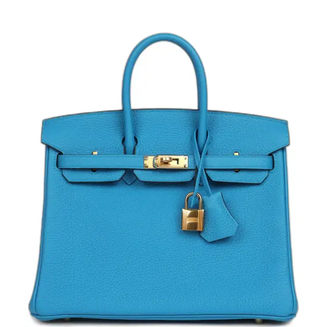 Hermes Birkin 25 Bleu Zanzibar Togo Gold Hardware Hermes Birkin 25 Bleu Zanzibar Togo Gold Hardware