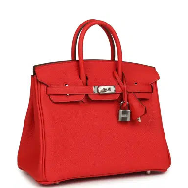 HERMÈS Hermes Birkin 25 Rouge de Coeur Togo Palladium Hardware | Thumbnail 2 HERMÈS Hermes Birkin 25 Rouge de Coeur Togo Palladium Hardware | Thumbnail 2