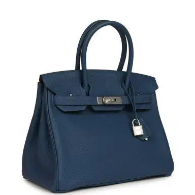 HERMÈS Hermes Birkin 30 Deep Bleu Togo Palladium Hardware | Thumbnail 2 HERMÈS Hermes Birkin 30 Deep Bleu Togo Palladium Hardware | Thumbnail 2