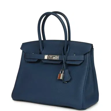 HERMÈS Hermes Birkin 30 Deep Bleu Togo Palladium Hardware | Thumbnail 5 HERMÈS Hermes Birkin 30 Deep Bleu Togo Palladium Hardware | Thumbnail 5
