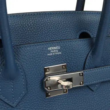 HERMÈS Hermes Birkin 30 Deep Bleu Togo Palladium Hardware | Thumbnail 7 HERMÈS Hermes Birkin 30 Deep Bleu Togo Palladium Hardware | Thumbnail 7