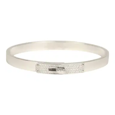 HERMÈS Hermes Kelly Bracelet Small Model White Gold & Diamonds | Thumbnail 1 HERMÈS Hermes Kelly Bracelet Small Model White Gold & Diamonds | Thumbnail 1