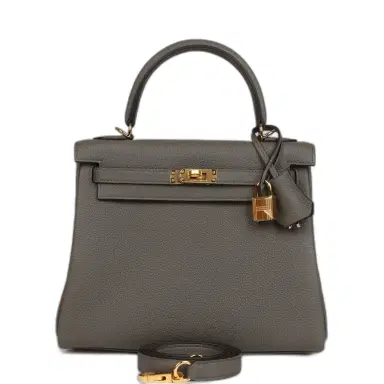 HERMÈS Hermes Kelly Retourne 25 Etain Togo Gold Hardware | Thumbnail 1 HERMÈS Hermes Kelly Retourne 25 Etain Togo Gold Hardware | Thumbnail 1