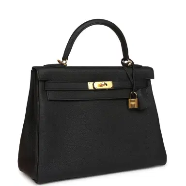 HERMÈS Hermes Kelly Retourne 32 Black Togo Gold Hardware | Thumbnail 2 HERMÈS Hermes Kelly Retourne 32 Black Togo Gold Hardware | Thumbnail 2