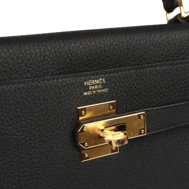 HERMÈS Hermes Kelly Retourne 32 Black Togo Gold Hardware | Thumbnail 7 HERMÈS Hermes Kelly Retourne 32 Black Togo Gold Hardware | Thumbnail 7
