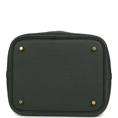 HERMÈS Hermes Picotin Lock 22 Vert Mangrove Clemence Gold Hardware | Thumbnail 6 HERMÈS Hermes Picotin Lock 22 Vert Mangrove Clemence Gold Hardware | Thumbnail 6