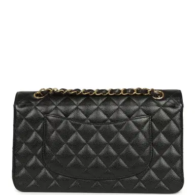 Chanel Pre-owned Chanel Medium Classic Double Flap Black Caviar Gold Hardware | Thumbnail 5 Chanel Pre-owned Chanel Medium Classic Double Flap Black Caviar Gold Hardware | Thumbnail 5