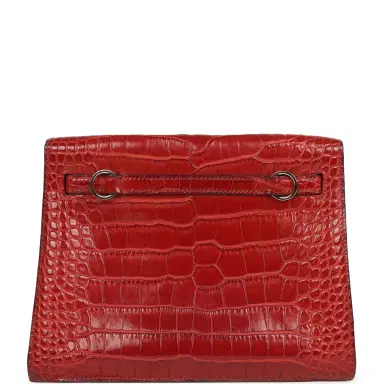HERMÈS Vintage Hermes Kelly Danse Rouge H Matte Alligator Palladium Hardware | Thumbnail 4 HERMÈS Vintage Hermes Kelly Danse Rouge H Matte Alligator Palladium Hardware | Thumbnail 4