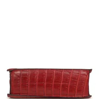HERMÈS Vintage Hermes Kelly Danse Rouge H Matte Alligator Palladium Hardware | Thumbnail 6 HERMÈS Vintage Hermes Kelly Danse Rouge H Matte Alligator Palladium Hardware | Thumbnail 6