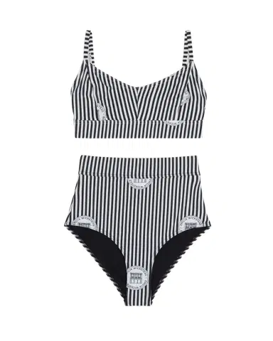 Emporio Sirenuse Pia Bikini Monogram Striped | Thumbnail 1 Emporio Sirenuse Pia Bikini Monogram Striped | Thumbnail 1