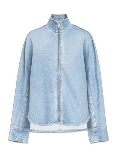 Alaïa Denim Zip-Up Shirt | Thumbnail 1 Alaïa Denim Zip-Up Shirt | Thumbnail 1