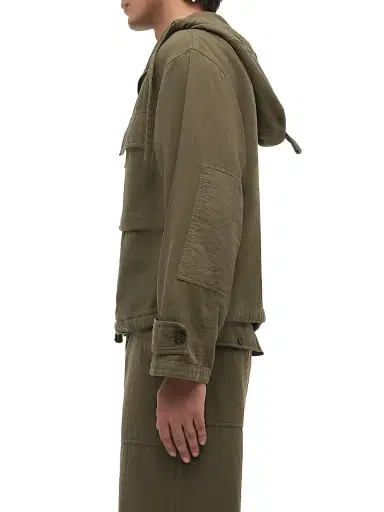 Simkhai Men's Iver Cotton Field Jacket - Olive - Size Medium | Thumbnail 4 Simkhai Men's Iver Cotton Field Jacket - Olive - Size Medium | Thumbnail 4