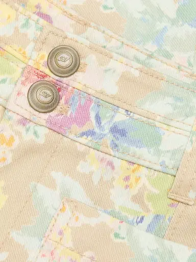 Cinq à Sept Women's Ikat Bouquet Dorothea Floral Crop Jeans - Khaki Multi | Thumbnail 7 Cinq à Sept Women's Ikat Bouquet Dorothea Floral Crop Jeans - Khaki Multi | Thumbnail 7