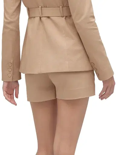 Favorite Daughter Women's The Favorite Cotton-Blend Shorts - Beige | Thumbnail 6 Favorite Daughter Women's The Favorite Cotton-Blend Shorts - Beige | Thumbnail 6