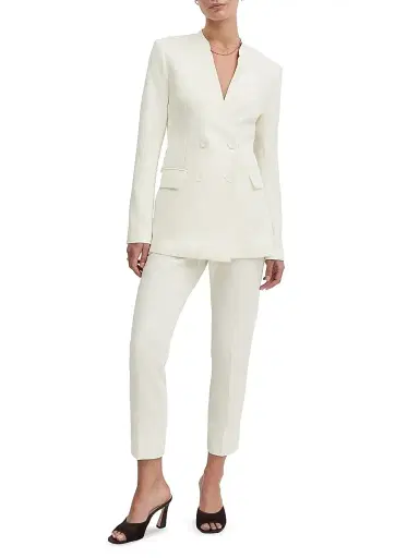 Favorite Daughter Women's The Celeste Slim-Fit Double-Breasted Blazer - Ivory - Size Large | Thumbnail 2 Favorite Daughter Women's The Celeste Slim-Fit Double-Breasted Blazer - Ivory - Size Large | Thumbnail 2