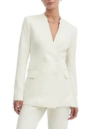 Favorite Daughter Women's The Celeste Slim-Fit Double-Breasted Blazer - Ivory - Size Large | Thumbnail 4 Favorite Daughter Women's The Celeste Slim-Fit Double-Breasted Blazer - Ivory - Size Large | Thumbnail 4