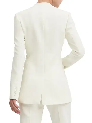 Favorite Daughter Women's The Celeste Slim-Fit Double-Breasted Blazer - Ivory - Size Large | Thumbnail 6 Favorite Daughter Women's The Celeste Slim-Fit Double-Breasted Blazer - Ivory - Size Large | Thumbnail 6