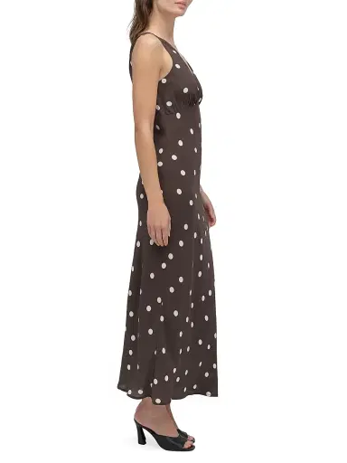 Favorite Daughter Women's The Anyday Anytime Maxi Dress - Espresso Polka Dot - Size 4 | Thumbnail 4 Favorite Daughter Women's The Anyday Anytime Maxi Dress - Espresso Polka Dot - Size 4 | Thumbnail 4