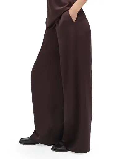 Favorite Daughter Women's The Everything Satin Wide-Leg Pants - Espresso | Thumbnail 5 Favorite Daughter Women's The Everything Satin Wide-Leg Pants - Espresso | Thumbnail 5