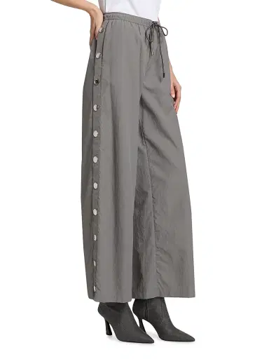 L'AGENCE Women's Valkyrie Drawstring Wide-Leg Pants - Medium Grey | Thumbnail 4 L'AGENCE Women's Valkyrie Drawstring Wide-Leg Pants - Medium Grey | Thumbnail 4