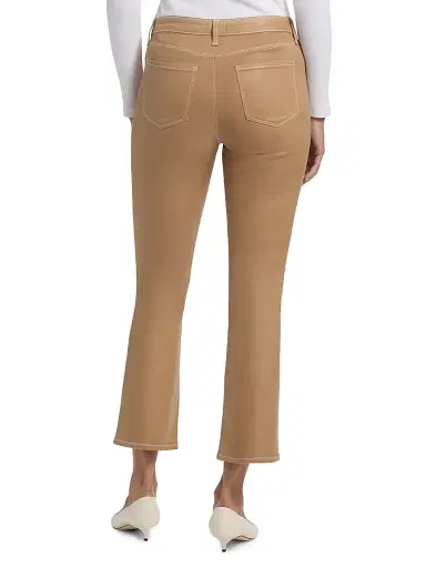L'Agence Women's Tati Coated High-Rise Boot-Cut Crop Jeans | Thumbnail 5 L'Agence Women's Tati Coated High-Rise Boot-Cut Crop Jeans | Thumbnail 5