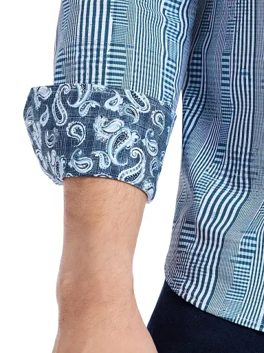 Robert Graham Men's Charnwood Geometric Shirt - Blue | Thumbnail 6 Robert Graham Men's Charnwood Geometric Shirt - Blue | Thumbnail 6