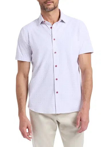 Robert Graham Men's Brompton Knit Shirt - Lilac | Thumbnail 3 Robert Graham Men's Brompton Knit Shirt - Lilac | Thumbnail 3