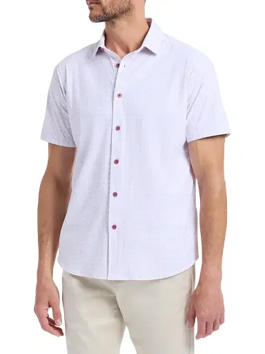 Robert Graham Men's Brompton Knit Shirt - Lilac | Thumbnail 4 Robert Graham Men's Brompton Knit Shirt - Lilac | Thumbnail 4