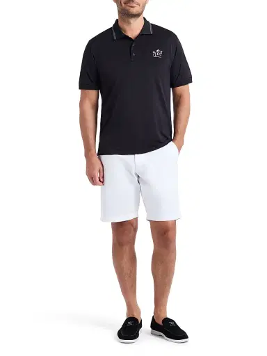 Robert Graham Men's Monkey Business Knit Polo Shirt - Black | Thumbnail 2 Robert Graham Men's Monkey Business Knit Polo Shirt - Black | Thumbnail 2